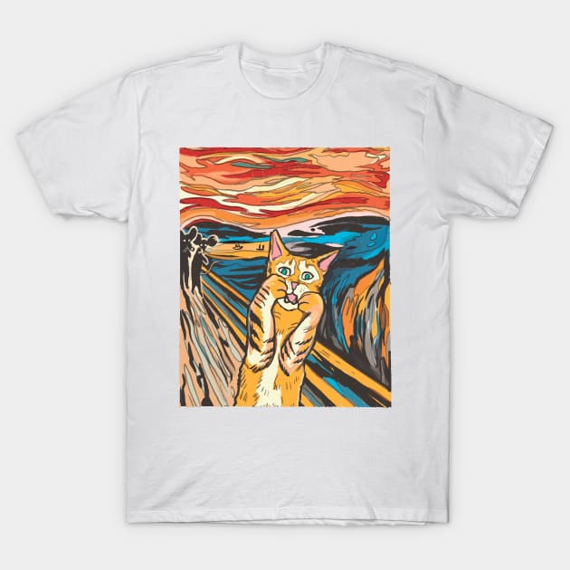 Funny Cat Scream T-Shirt by StarsDesigns